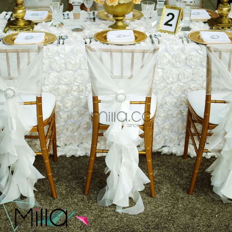 Белая оборка, свадебный стул, капюшон