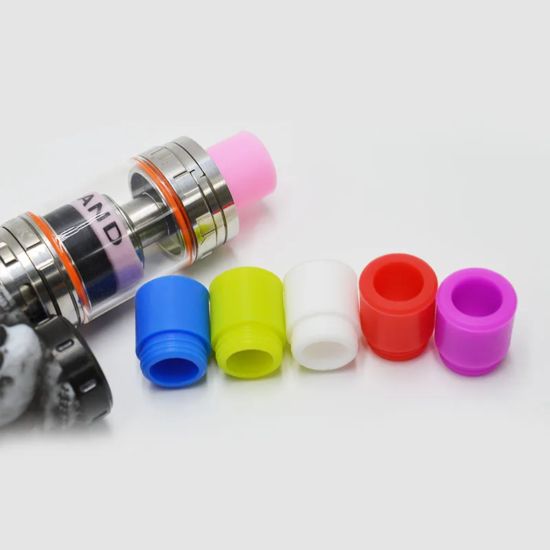 Evergreentech 810 Wide Bore Silicone Driptips Disposable Vape Tank Drip Tip Rubber Testing Mouthpiece Cover Caps for Vapor Tanks