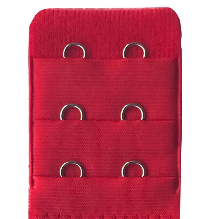 bra extender wholesale polyester long bra hooks and eyes tape with nylon coated eyes two rows Back Extension Buckle for bra