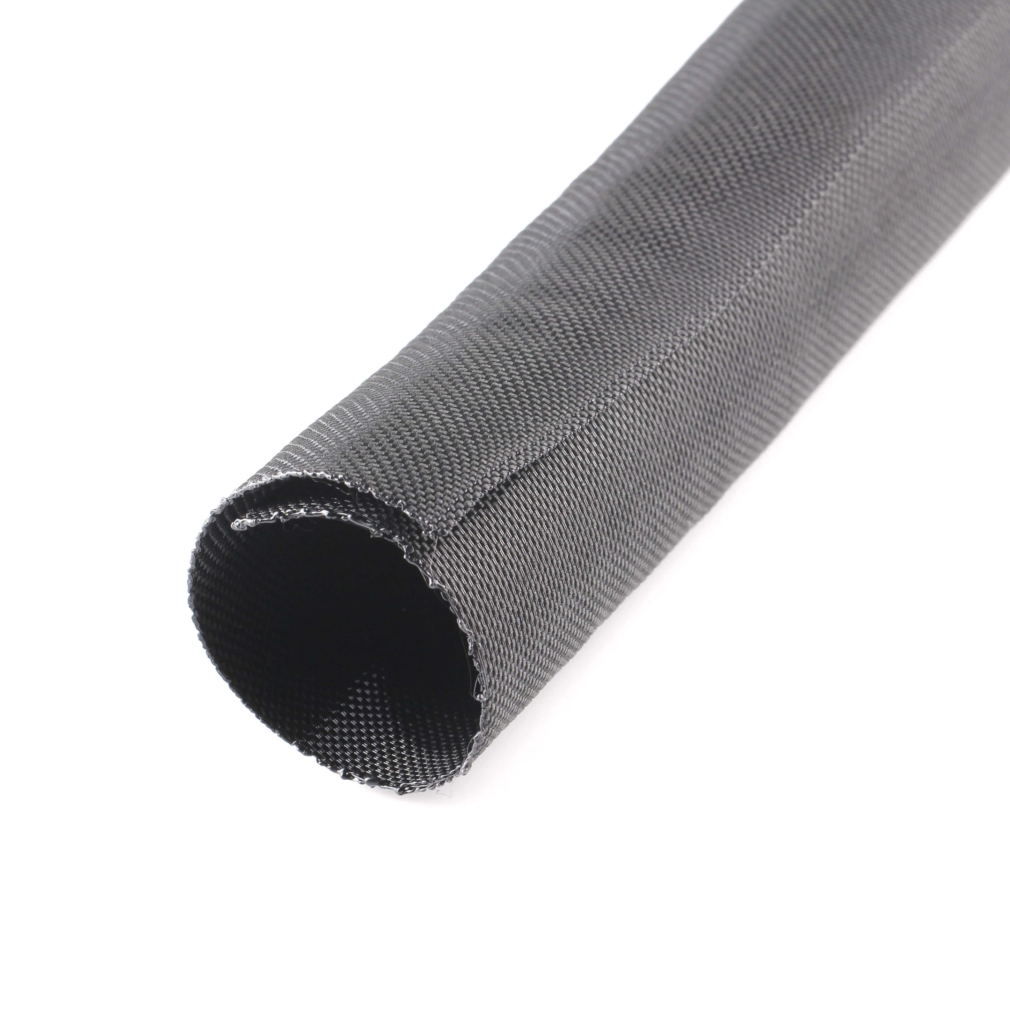 25.4mm black Braided Split Wrap for Post-termination Cable Organisation