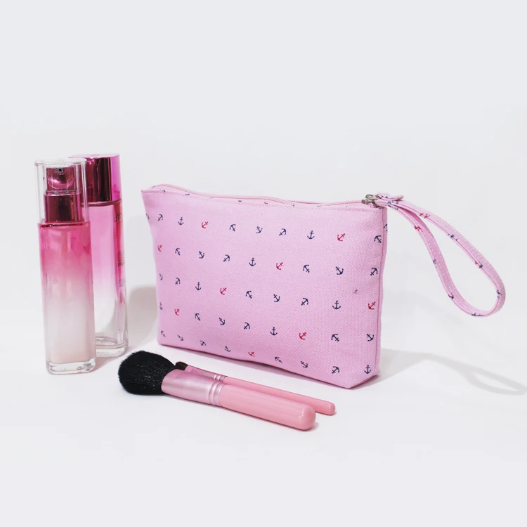 Customized Size Canvas Travel Organizer Makeup Bag Manufacturer