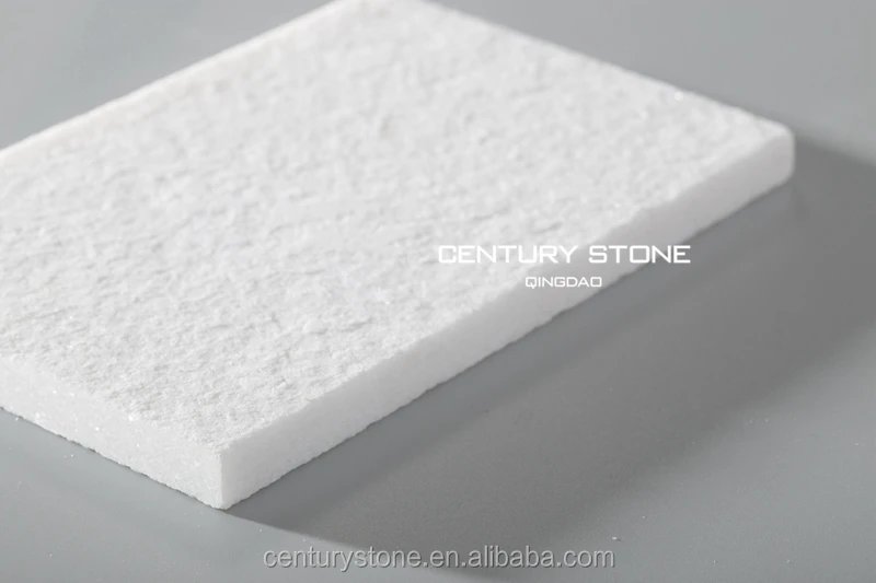 
Bianco Diamante White Marble Flamed Tiles For Bathroom 