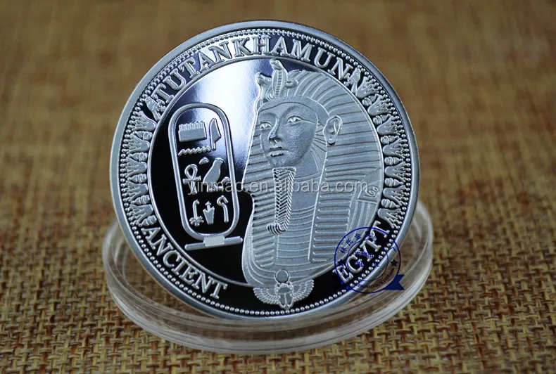 TUTANKHAMUN Coin, EGYPT Challenge egypt Coins Silver Medal