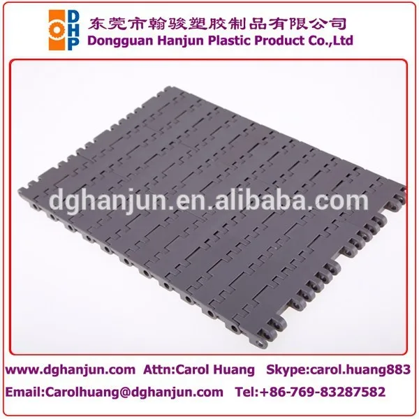 flat top straight run plastic modular belt