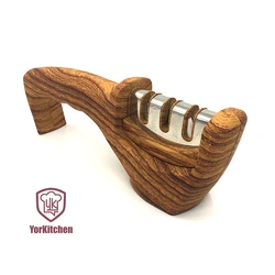 Wooden grained knife sharpener wood painted sharpener