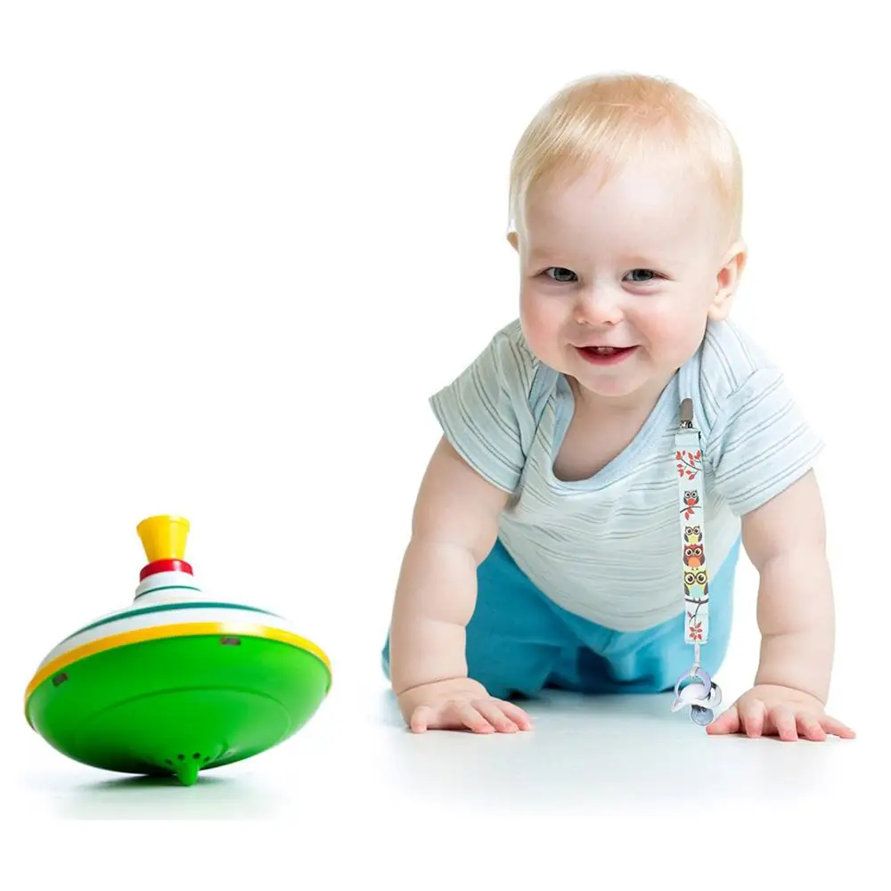 Private Stylish Pacifier Clip With Cute Purple Giraffe For Wholesale