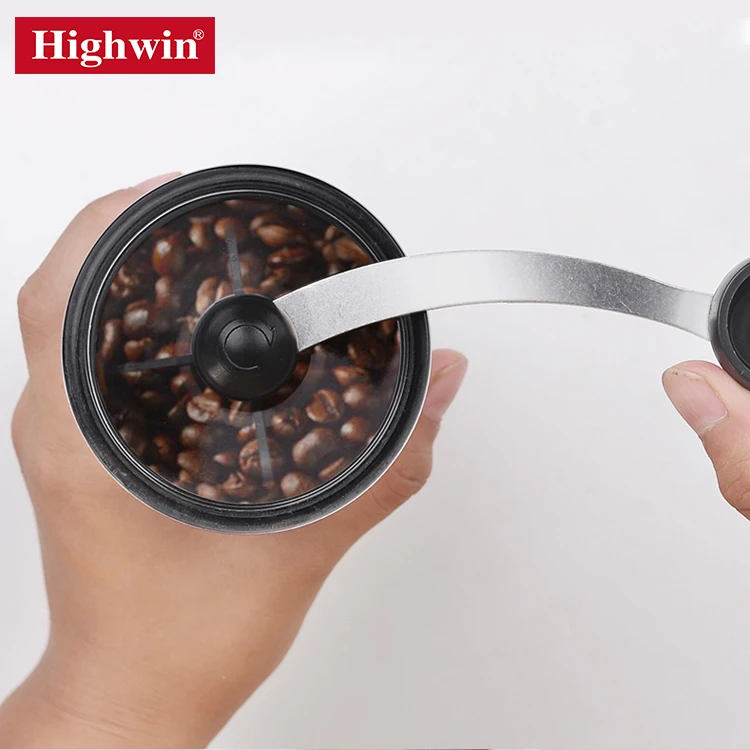 Прямая продажа с завода Highwin Портативная Черная ручная мельница для зерен керамическая беспроводная