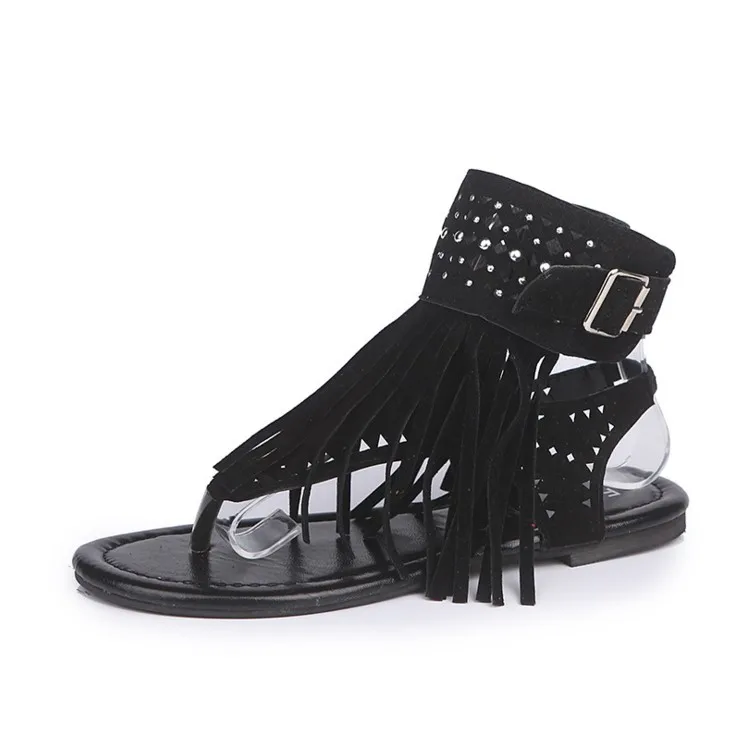 New Stylish Suede Tassels Flat Casual Women Fringe Shoes