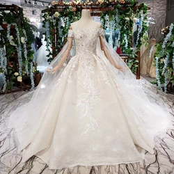 Jancember HTL404 2019  luxury  real applique lace bridal gowns fashion wedding dresses