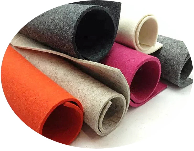 
2019 hot sale different thicknesses and density needle punch color polyester felt sheet for laser cutting 
