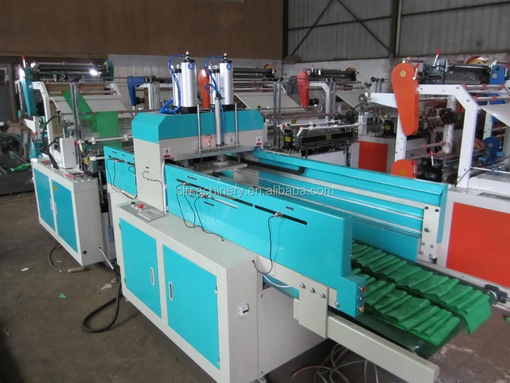 Full Auto Four-line Plastic T shirt Bag Machine