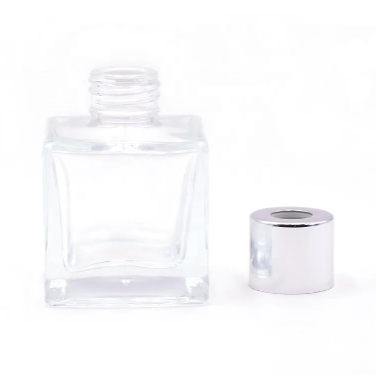 Popular 50ML Square Diffuser Bottle with Natural Rattan Sticks