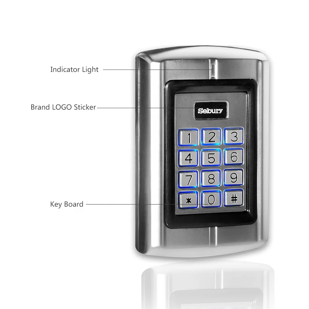 Sebury RFID  EM card Standalone Metal Access control keypad