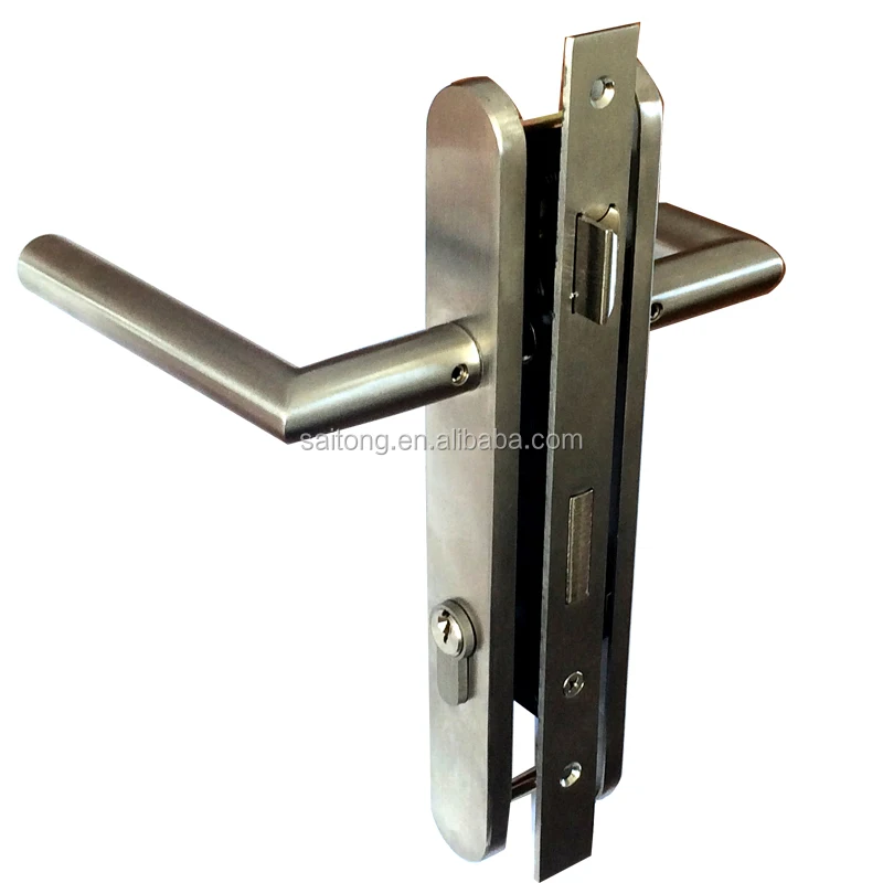 China Supplier Quality Stainless Steel Door Handle With Lock Set