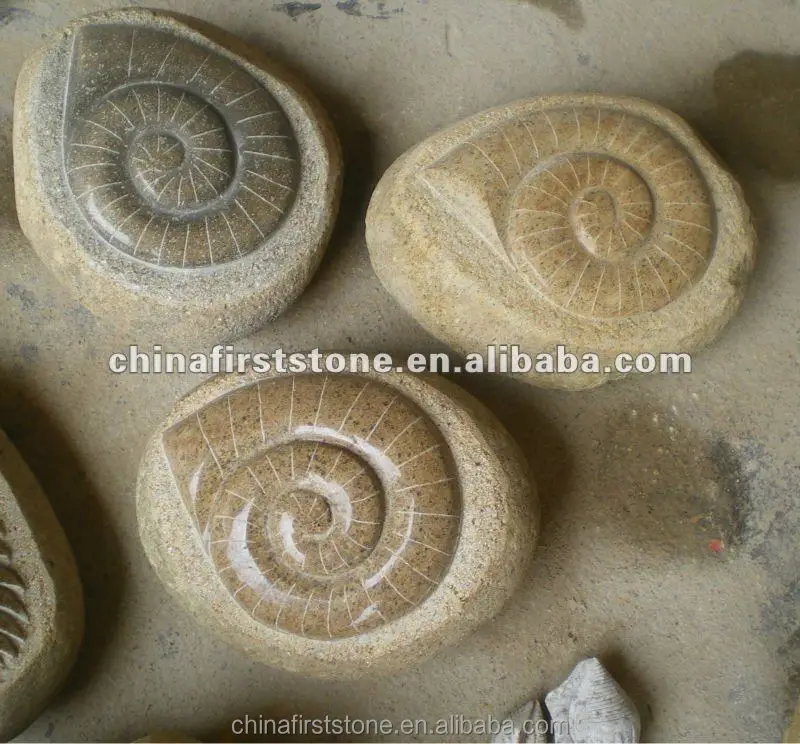 
Garden Decoration Natural River Stone Sea Snail Shell Carving 