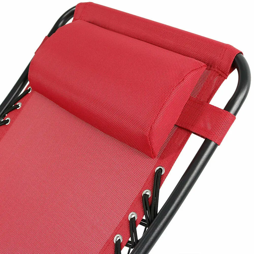 Zero Gravity Reclining Lounge Chairs - Set of 2 with Side Table