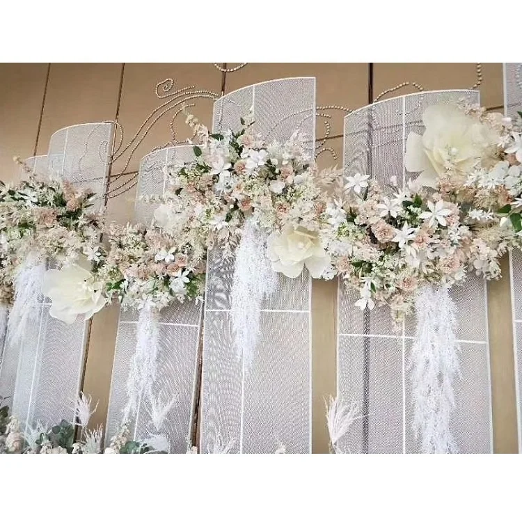 2019 wedding New design arc-sharp Mesh screen stage decoration for wedding party event