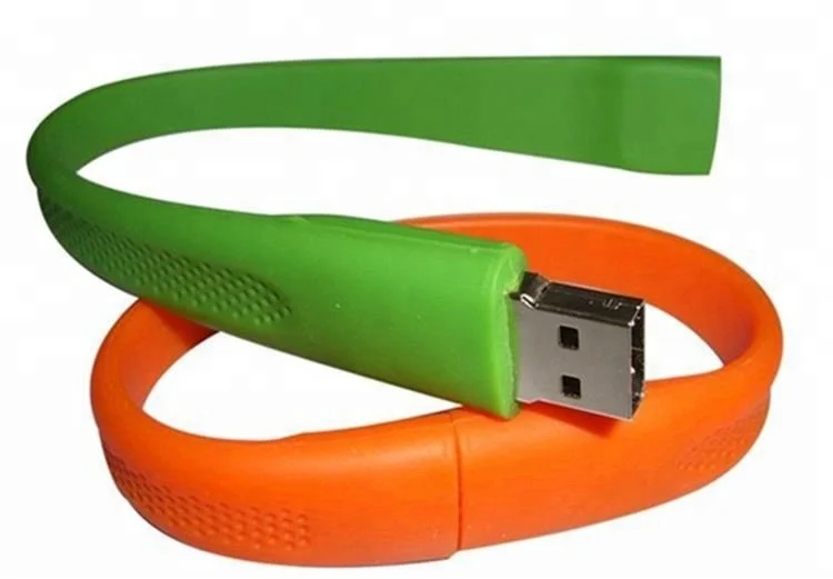 Silicone pendrive USB 2.0 custom logo Bracelet 16GB 32Gb 64 GB Wristband usb flash drive