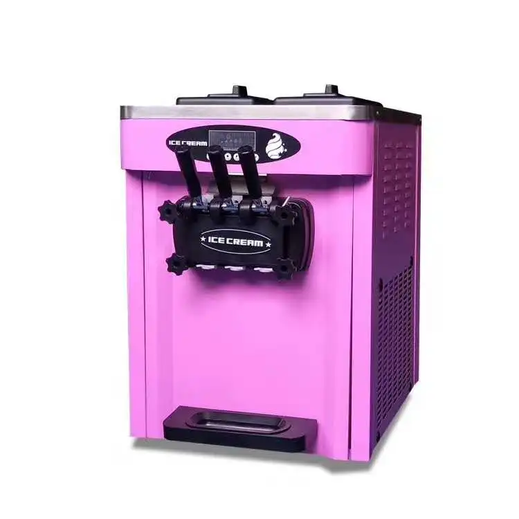 japan guangdong small business self serve 30 liters 18l/h frozen yogurt softy ice cream making machine with 3 flavors