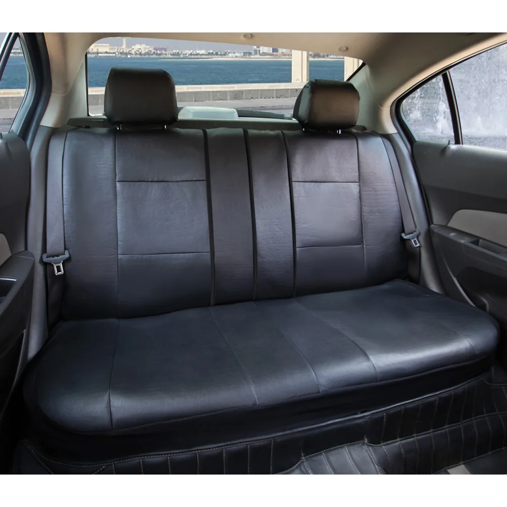 Daniel Leather Car Seat Cover 11pcs Full Set Universal fit Black