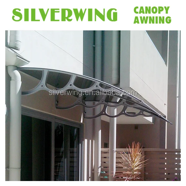 Clear plastic gazebo polycarbonate balcony patio cover canopy for door awnings