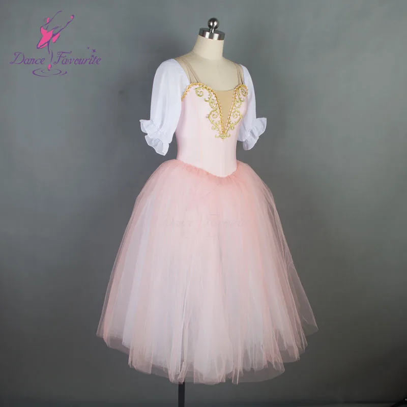Pink long ballet dance costume romantic style ballet tutu for girls and women performance costume 18703-3
