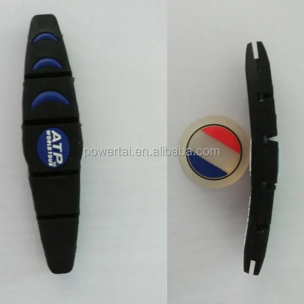 Long custom tennis string racquet dampeners