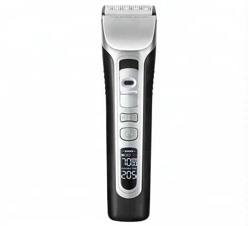 LCD display rechargeable Ceramic cutter head hair trimmer with 2 spare cutter heads