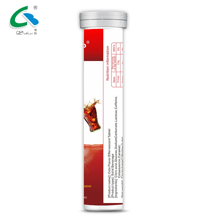 OEM кофеин, энергетический напиток, шипучие таблетки со вкусом колы