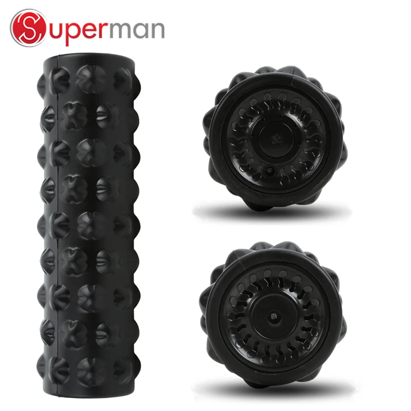 new product four Speed Electric Yoga LED Vibrating foam roller for muscle massage fitness electric yoga massage