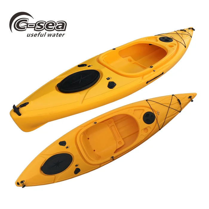 308cm HDPE single fishing canoe kayak for rental business