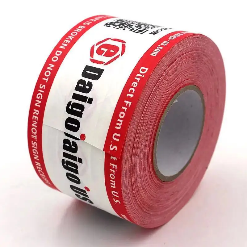 Custom Logo Printed white kraft Paper Packing Sticky sealing Tape