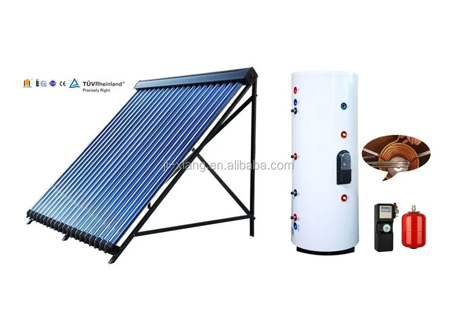Solar water heater ,Pressurized bearing Solar Panel collector, heat pipe 14mm 24mm with aluminium alloy fins