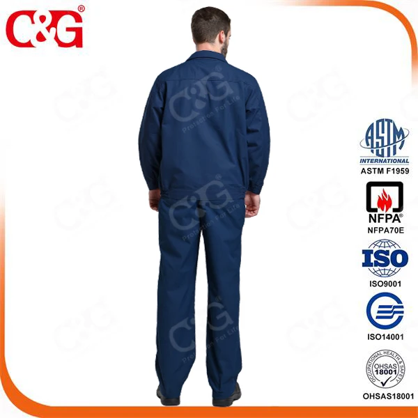 Navy blue 12 cal arc flash protection coverall