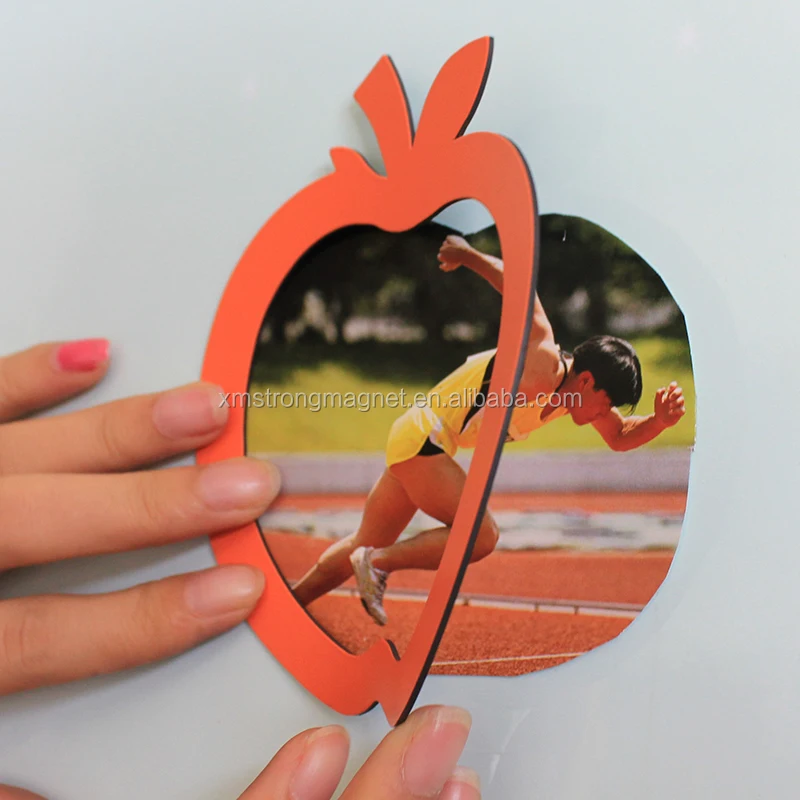 apple shape picture frames fridge magnets refrigerator decor flexible multicolor magnetic photo frame