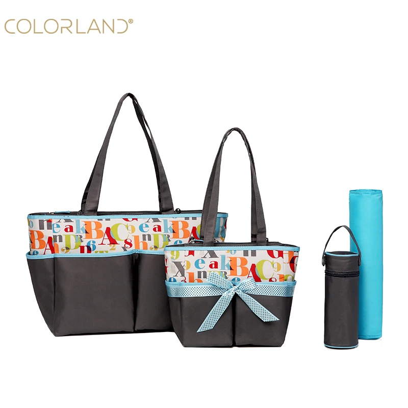 Colorland Multi Function 5- Piece Diaper Bag Set Smart & Daily Changing Bag