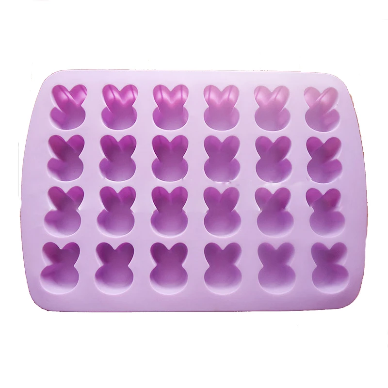 24 Cavity Bunny Mold Silicone Gummy Rabbit Candy Mold