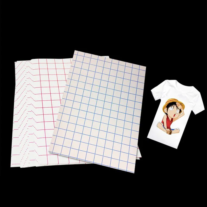 Wholesale price a4 size light color 100% cotton tshirt fabric clear for inkjet printers printing  heat transfer paper