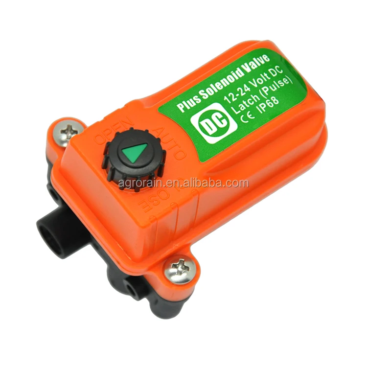 1.5 and 2  inch T Type Plastic Solenoid Valve, Hydraulic Control Valve, 24VDC  Latching. Three Ways, Normal closed