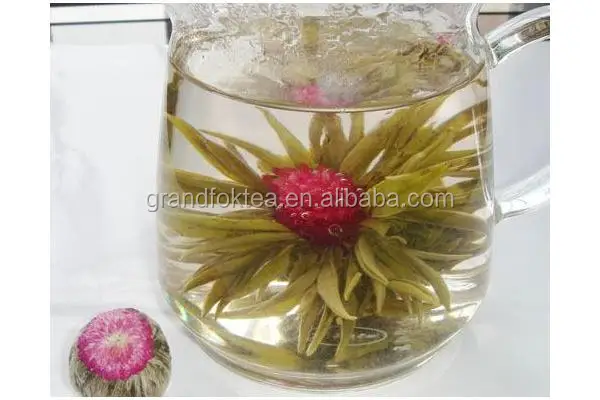 100% handmade Globe Amaranth flower blooming tea