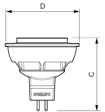 Philips LED MR16 Lamp 4W 4000K 12V MR16 24D Original Philips products