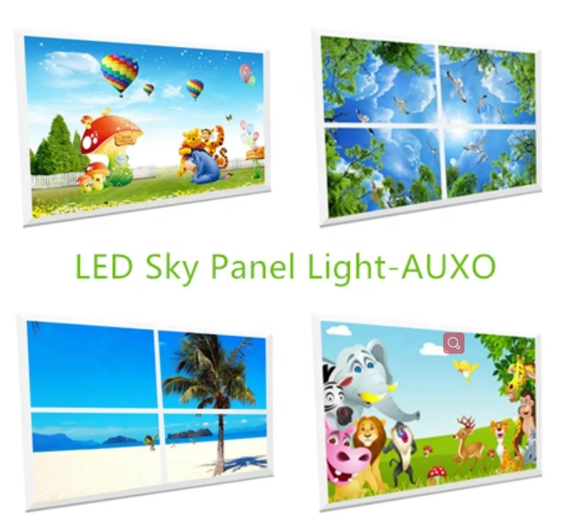 Безрамная световая панель, Офисная 3D фоторамка, потолочные обои с изображением синего неба, искусственное облако, светодиодное освещение