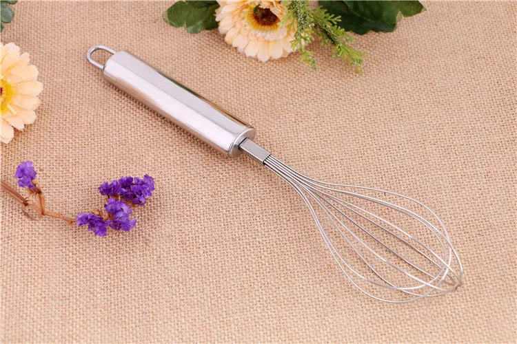 Wholesales stainless steel hand portable mini egg beater, baking balloon wisk