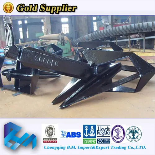 High quality black printed steel Marine/Ship  Type A Type B Type C Hall anchor with certificate for sale