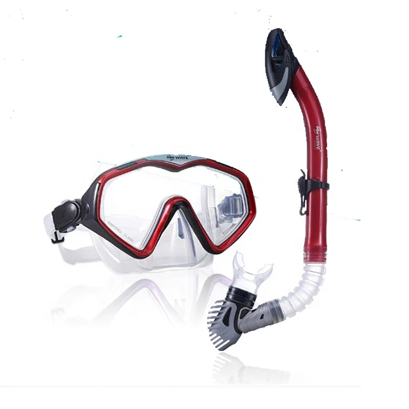 WAVE Mask Dry Snorkel Set Scuba Mask Snorkel