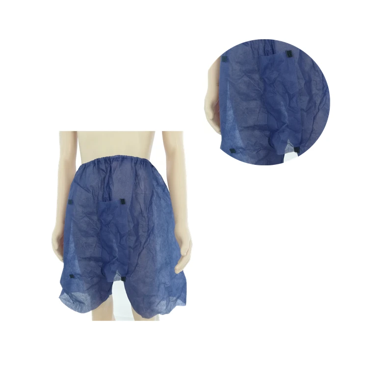 Disposable PP/SMS colonoscopy shorts hospital exam shorts