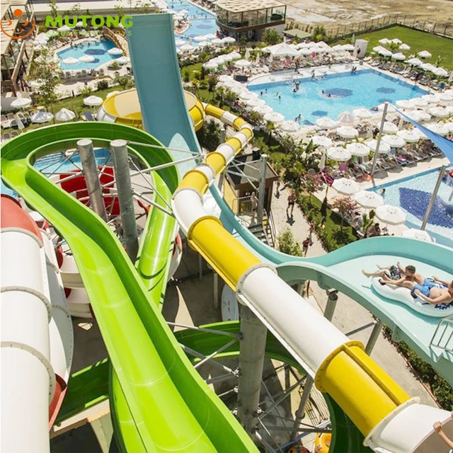 
mutong fiberglass high speed slide water park equipment for sale 