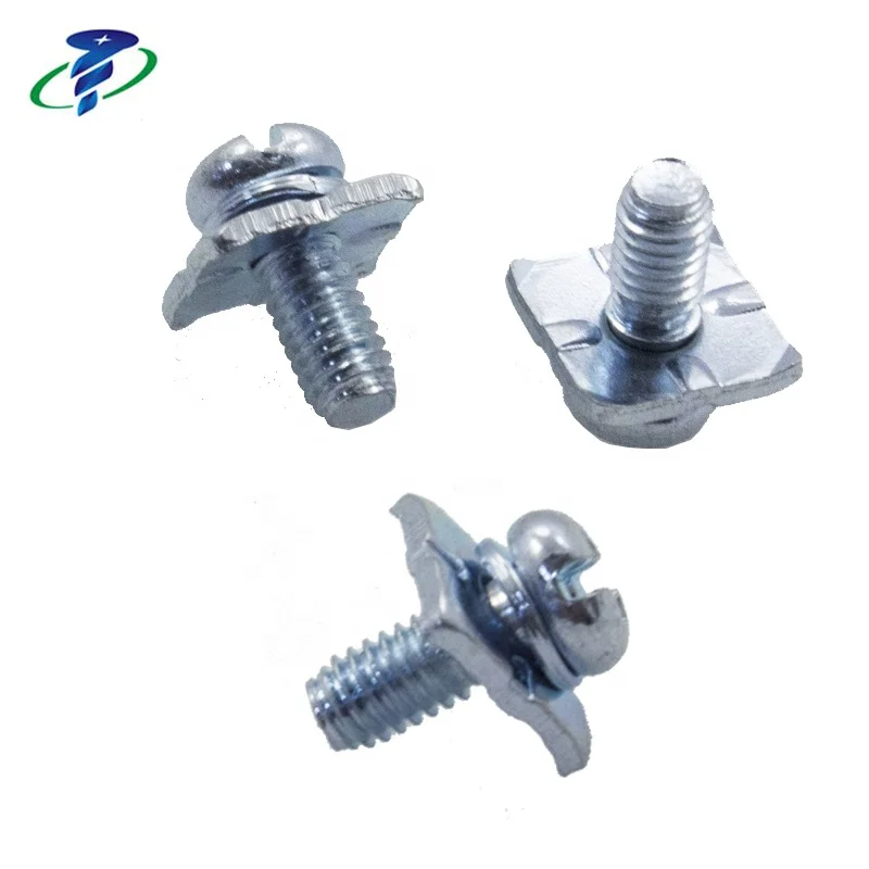 M3,M4 Zinc Plated Terminal Screw With Square Washer and Spring Washer