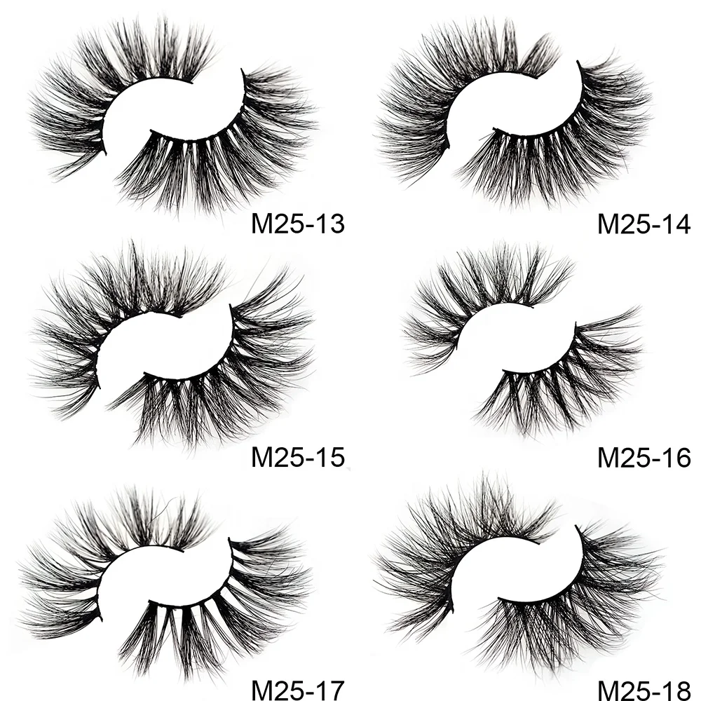 Crown Lashes manufacturer 2019 wholesale Luxury Packaging Box Siberia  Mink Eyelashes 3D M25 25mm Lashes Vendor