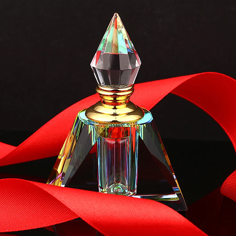H&D Vintage Mini Crystal Perfume Bottle Scented Fragrance Container for Travel Refillable 3ml